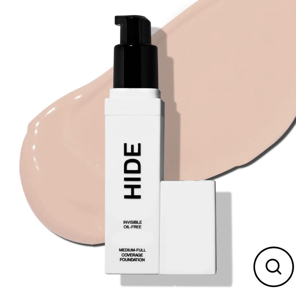 * HIDE - Amber color, medium- full coverage foundation *